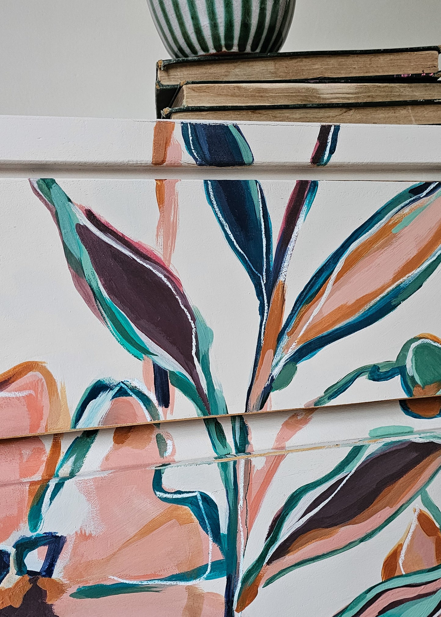 The Bloom Hand-painted Floral Folk Chest of Drawers