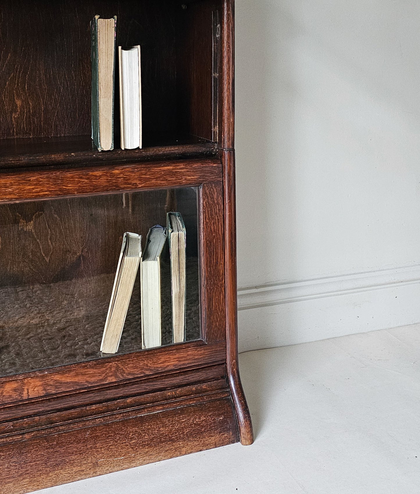 The Charles British Oak Antique Library Solicitors Bookcase Stacking Cabinet