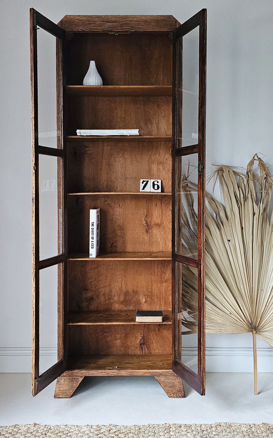 The Leon Art Deco Bookcase Glass Display Cabinet