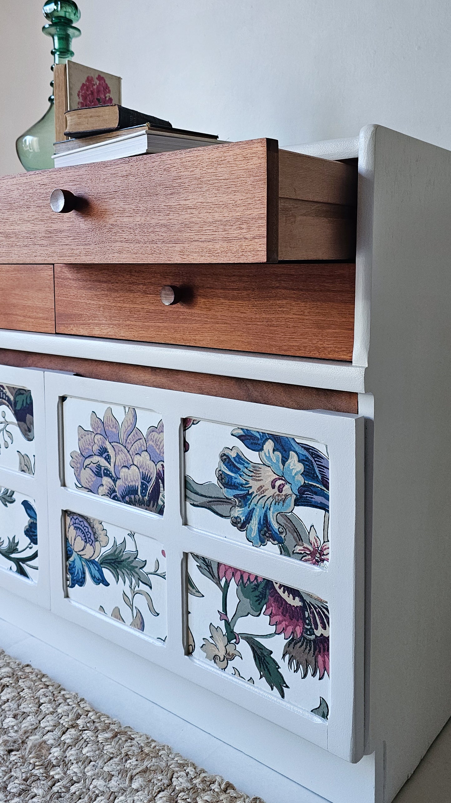 The Nathan ‘Squares’ Floral Upcycled Sideboard