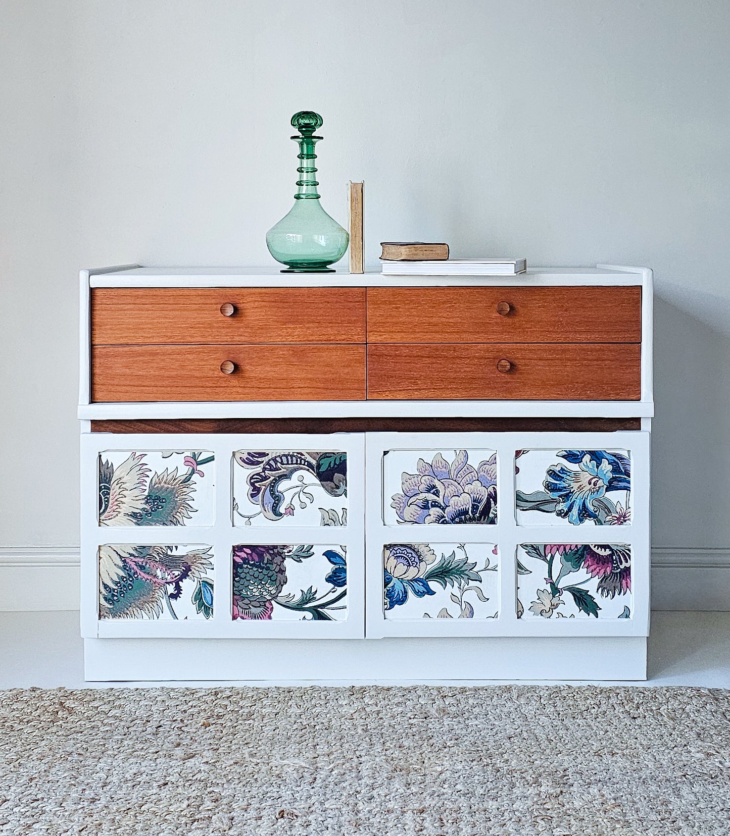 The Nathan ‘Squares’ Floral Upcycled Sideboard