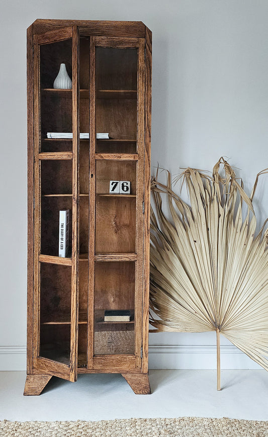 The Leon Art Deco Bookcase Glass Display Cabinet