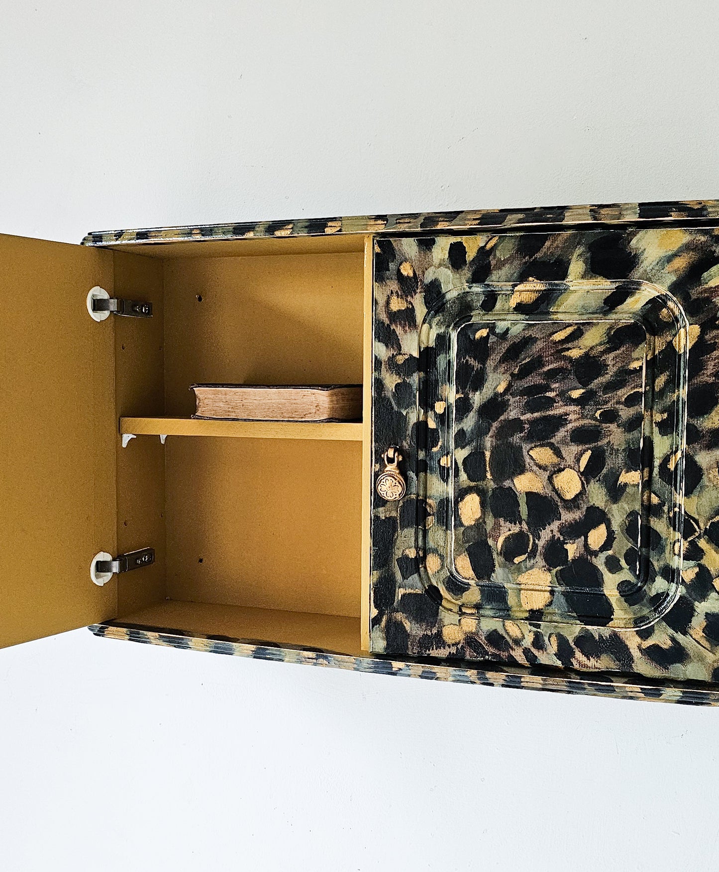 The Kelly Leopard Print Wall Cabinet