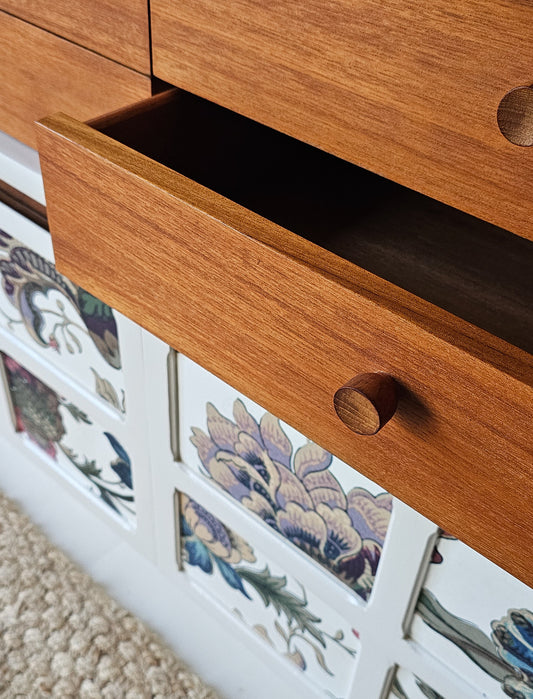 The Nathan ‘Squares’ Floral Upcycled Sideboard