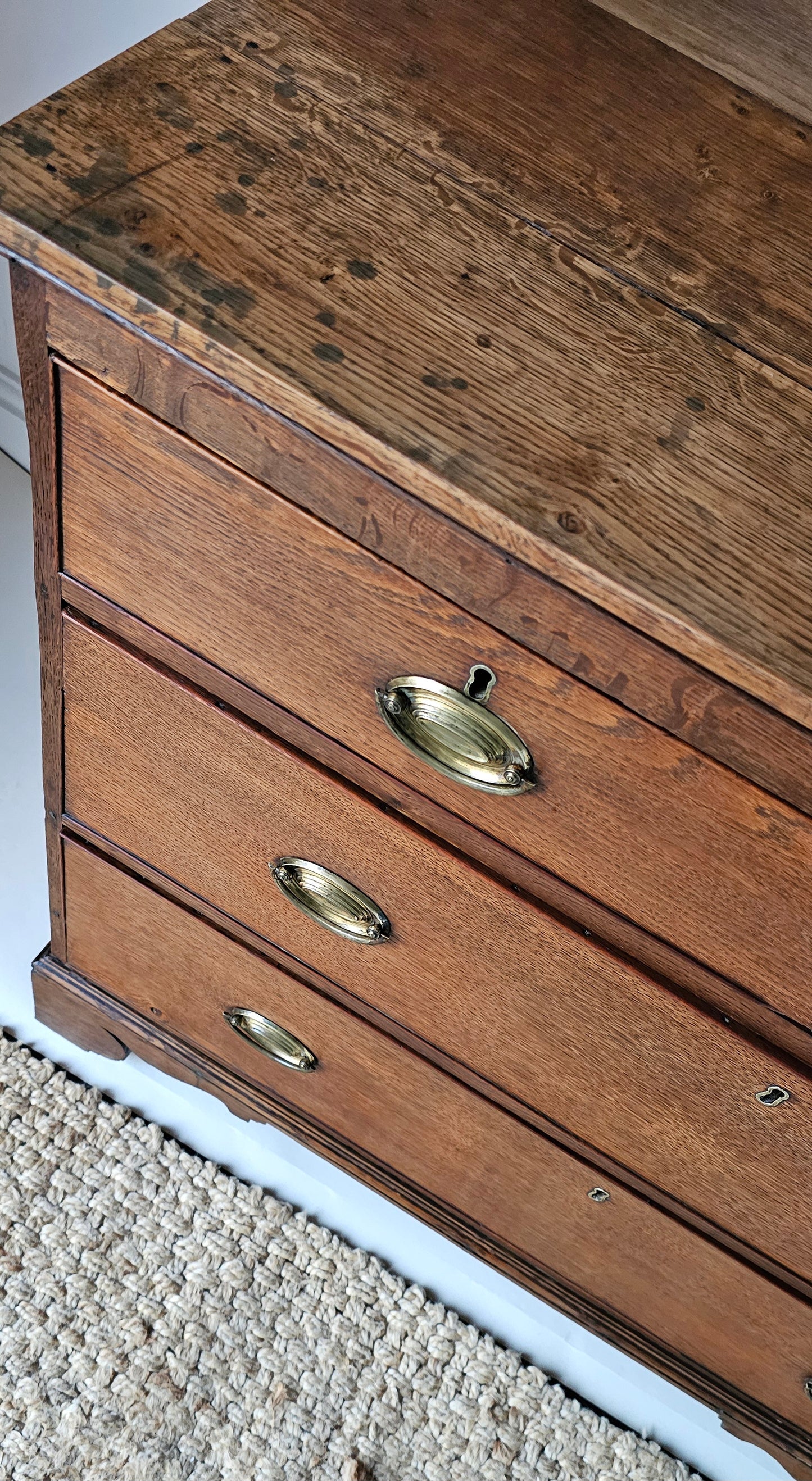 'The George' Antique Oak Chest of  Drawers