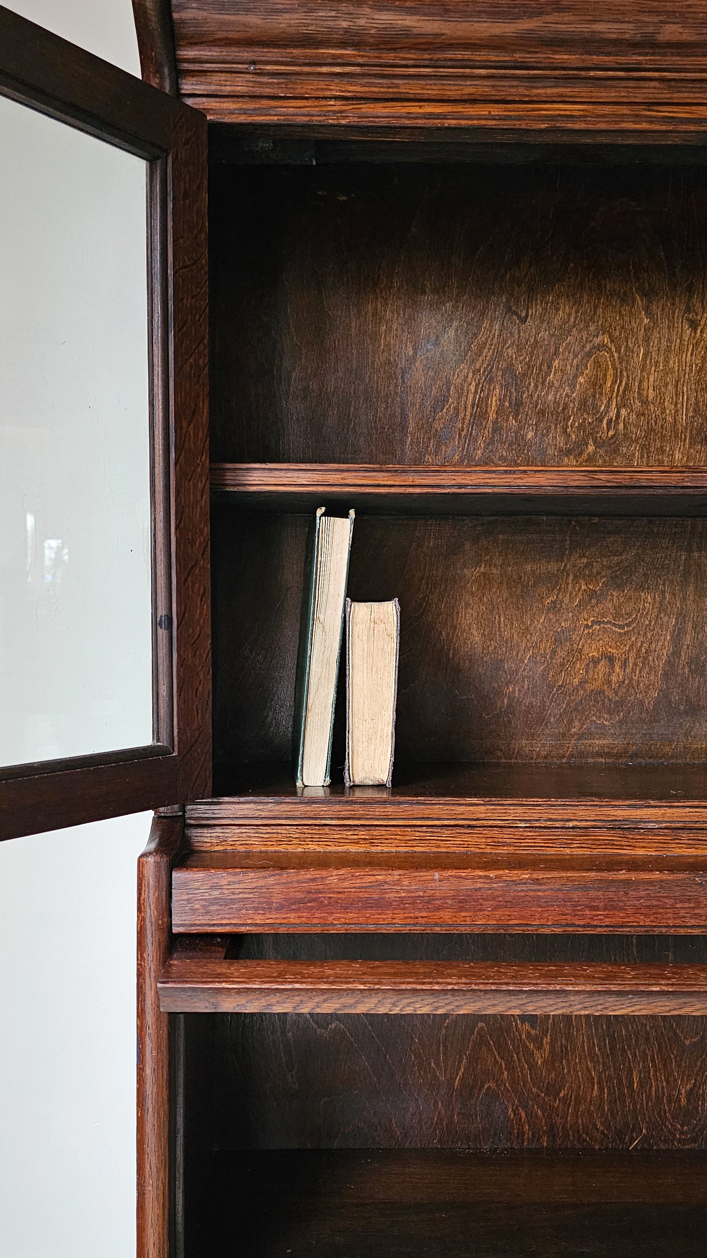 The Charles British Oak Antique Library Solicitors Bookcase Stacking Cabinet