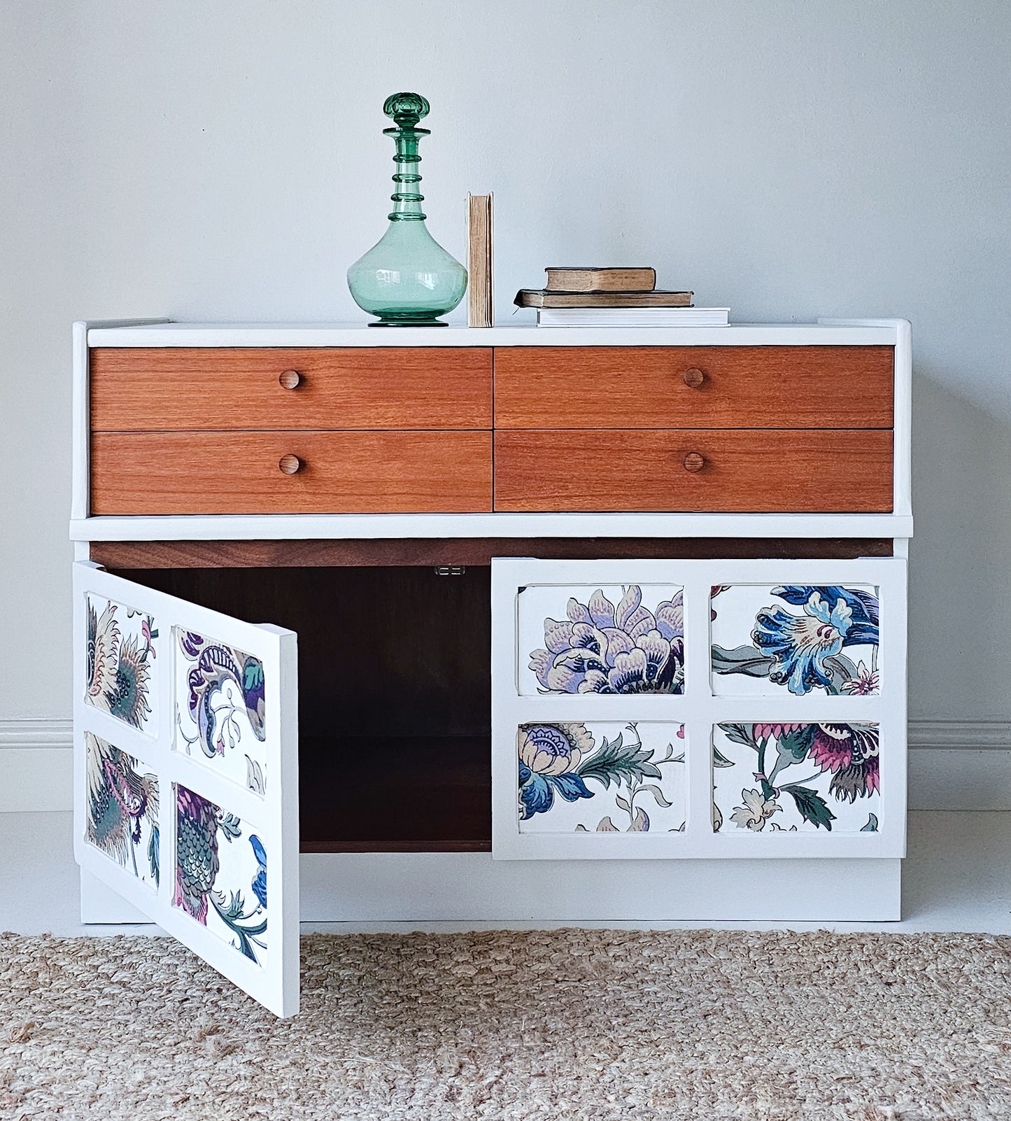 The Nathan ‘Squares’ Floral Upcycled Sideboard