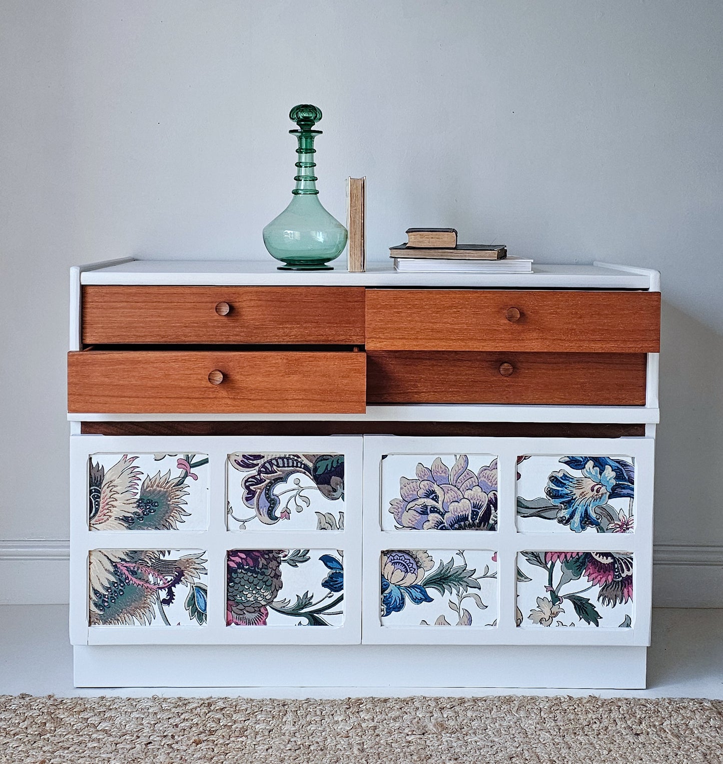 The Nathan ‘Squares’ Floral Upcycled Sideboard