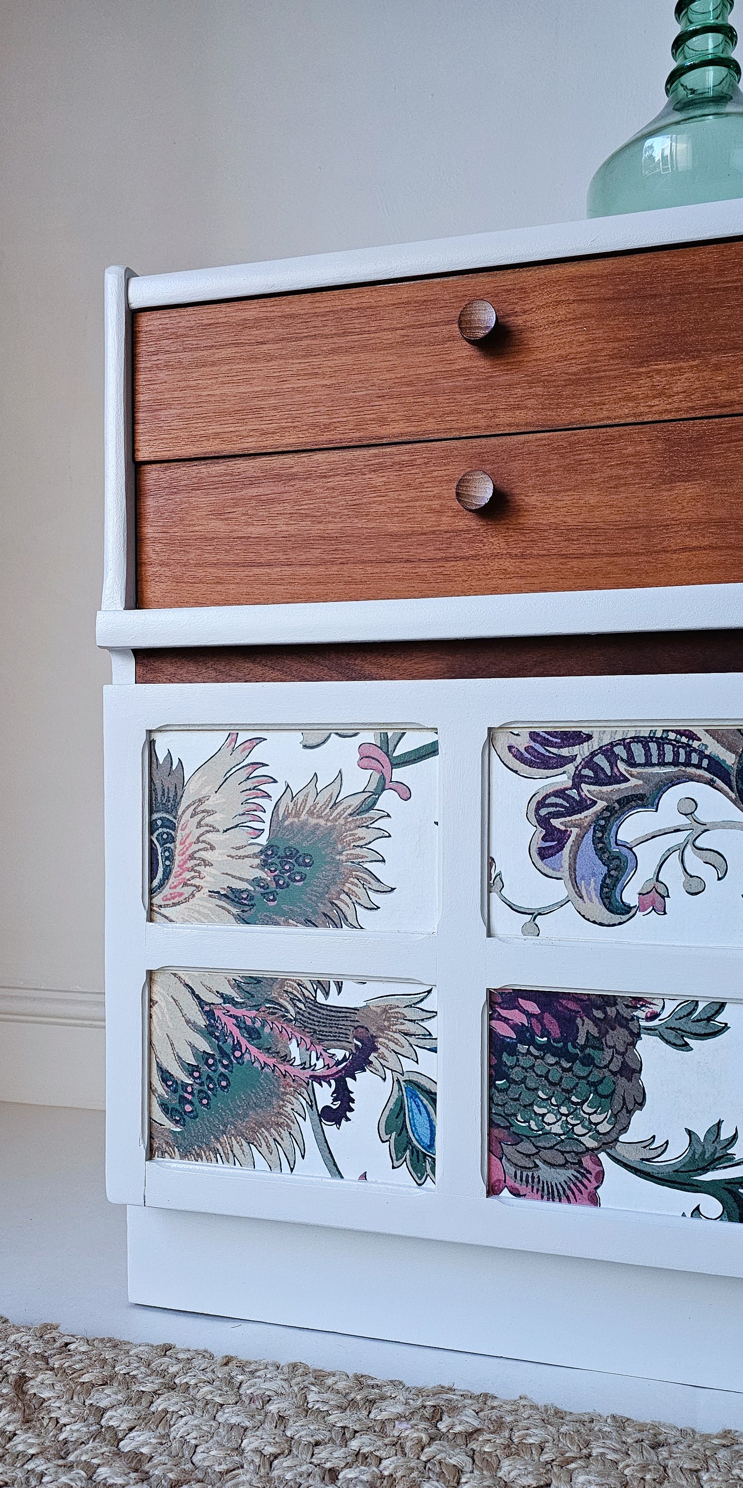 The Nathan ‘Squares’ Floral Upcycled Sideboard