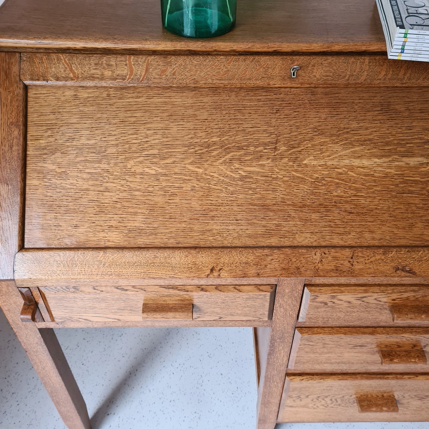 The Charlie Industrial Oak Desk